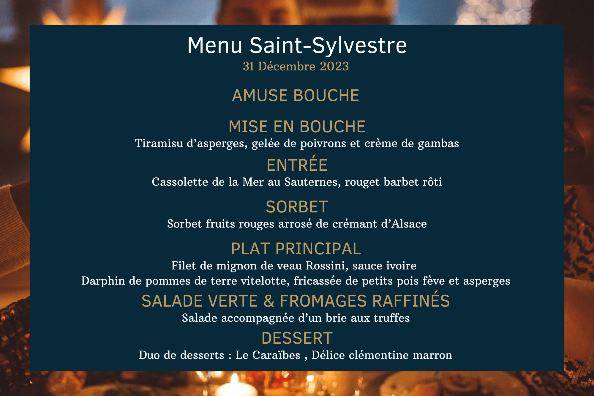 Menu 31.12